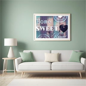 Diamantmaleri Home Sweet Home blå lilla – SEOS Shop ® 