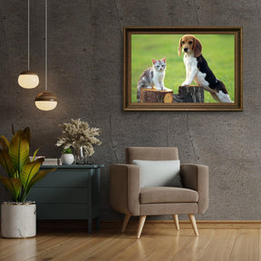 Diamantmaling Hund med Kat - SEOS Shop ®