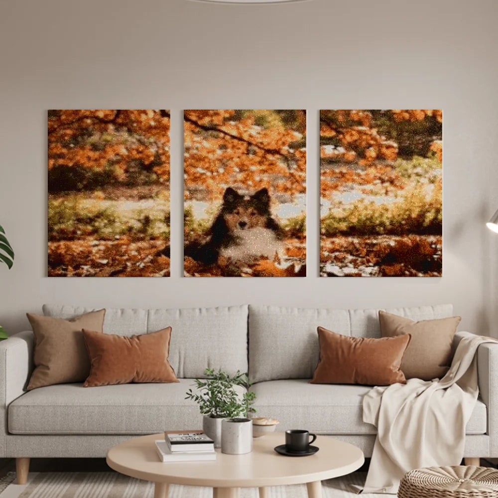 Diamantmaling Hund i skoven 3 dele - SEOS Shop ®