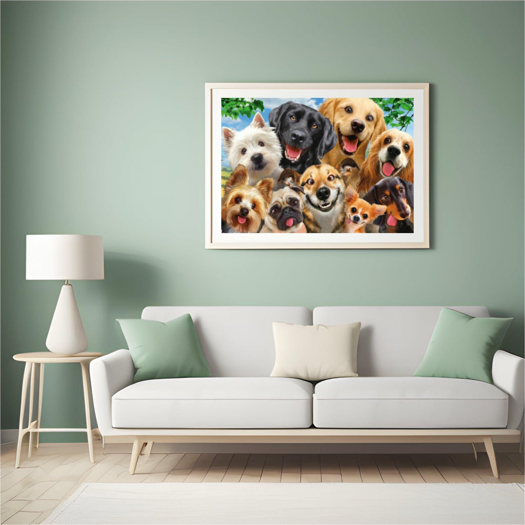 Diamantmaling Hunde Viser Tunge - SEOS Shop ®