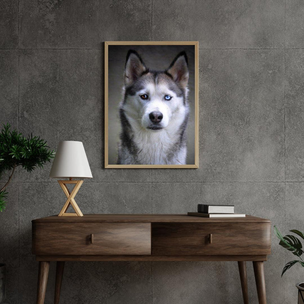 Diamantmaling Husky med hvalpøjne - SEOS Shop ®