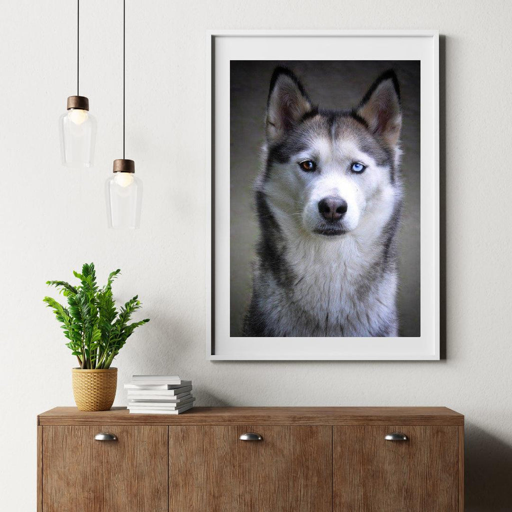 Diamantmaling Husky med hvalpøjne - SEOS Shop ®
