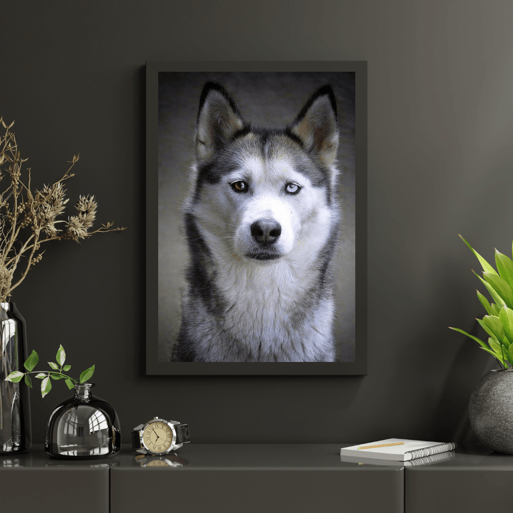 Diamantmaling Husky med hvalpøjne - SEOS Shop ®