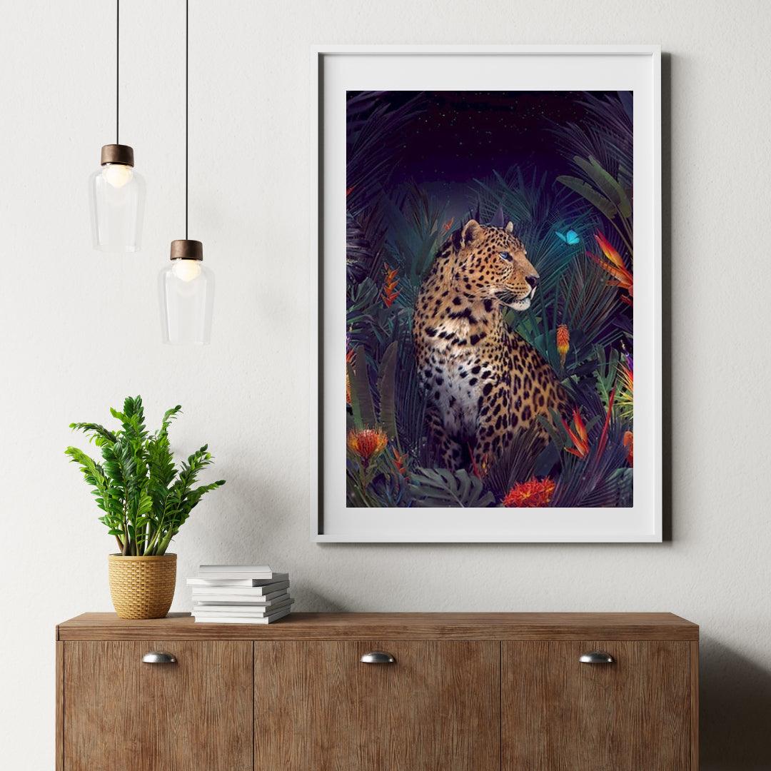 Diamantmaling Gepard med Sommerfugl - SEOS Shop ®