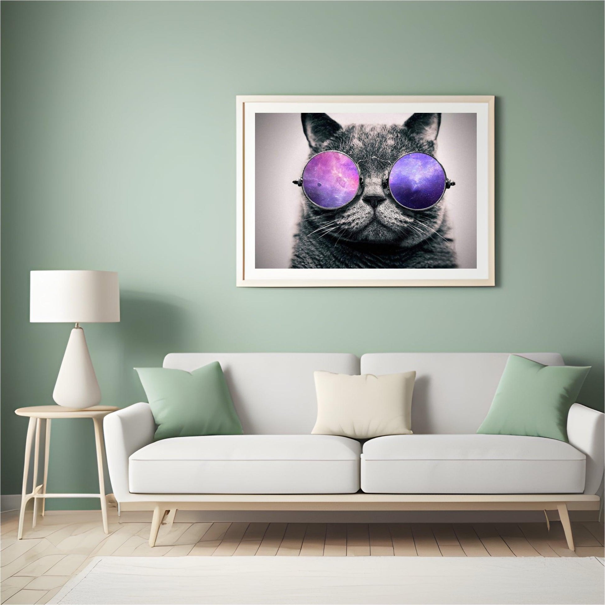 Diamantmaling Kat med Lilla Briller - SEOS Shop ®