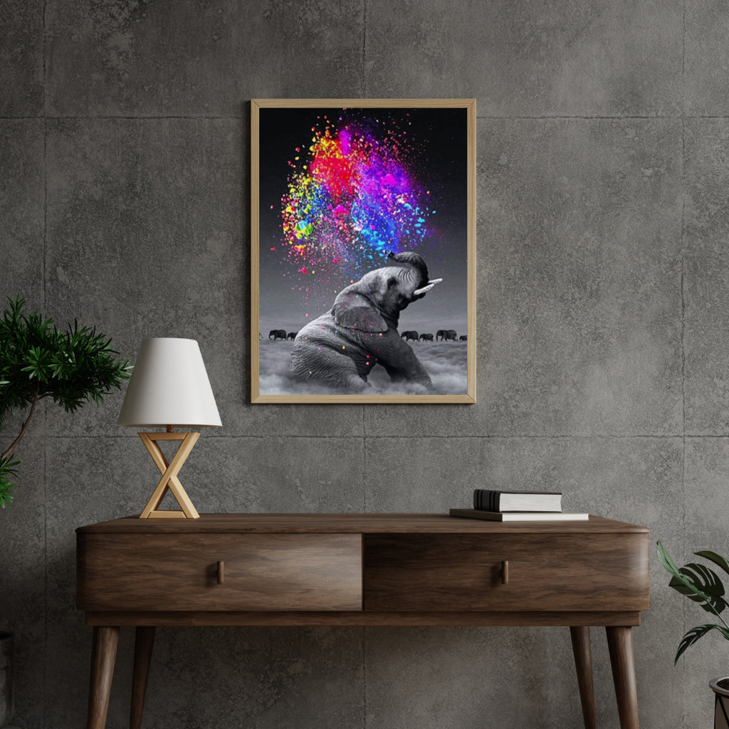 Diamantmaleri Farverig Elefant - SEOS Shop ®