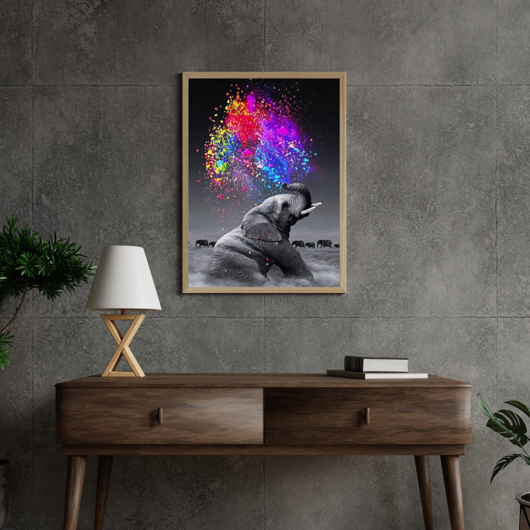 Diamantmaleri Farverig Elefant - SEOS Shop ®