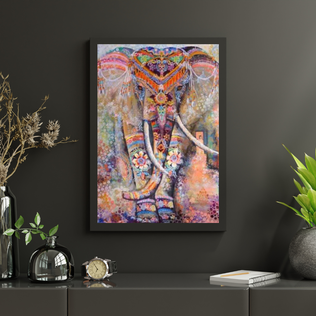 Diamantmaleri Farverig Elefant - SEOS Shop ®