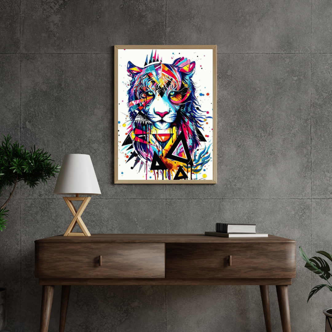 Diamantmaleri Farverig Tiger - SEOS Shop ®