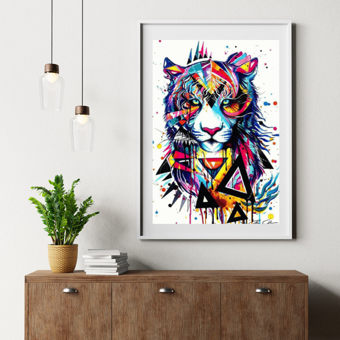 Diamantmaleri Farverig Tiger - SEOS Shop ®