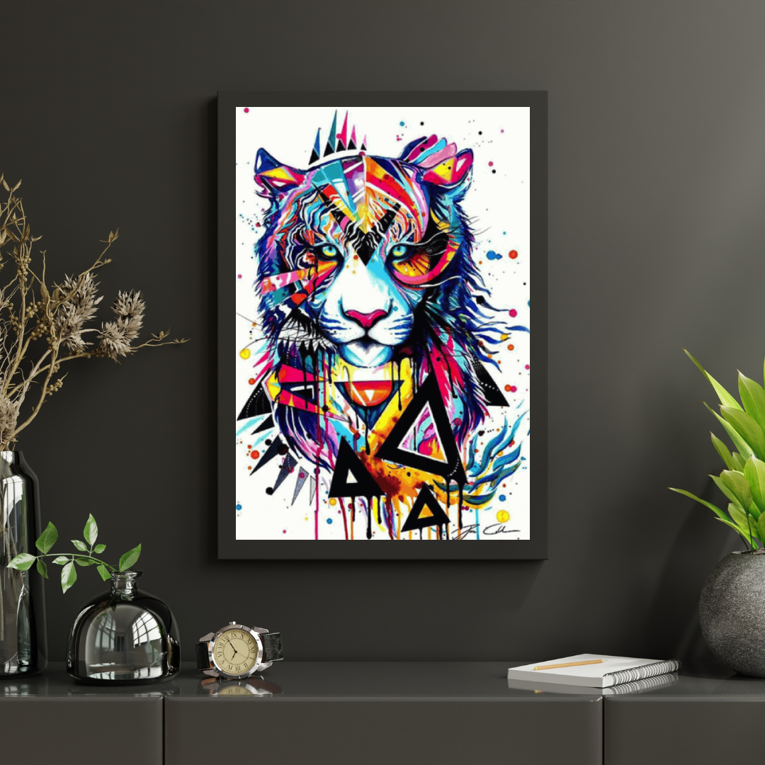 Diamantmaleri Farverig Tiger - SEOS Shop ®