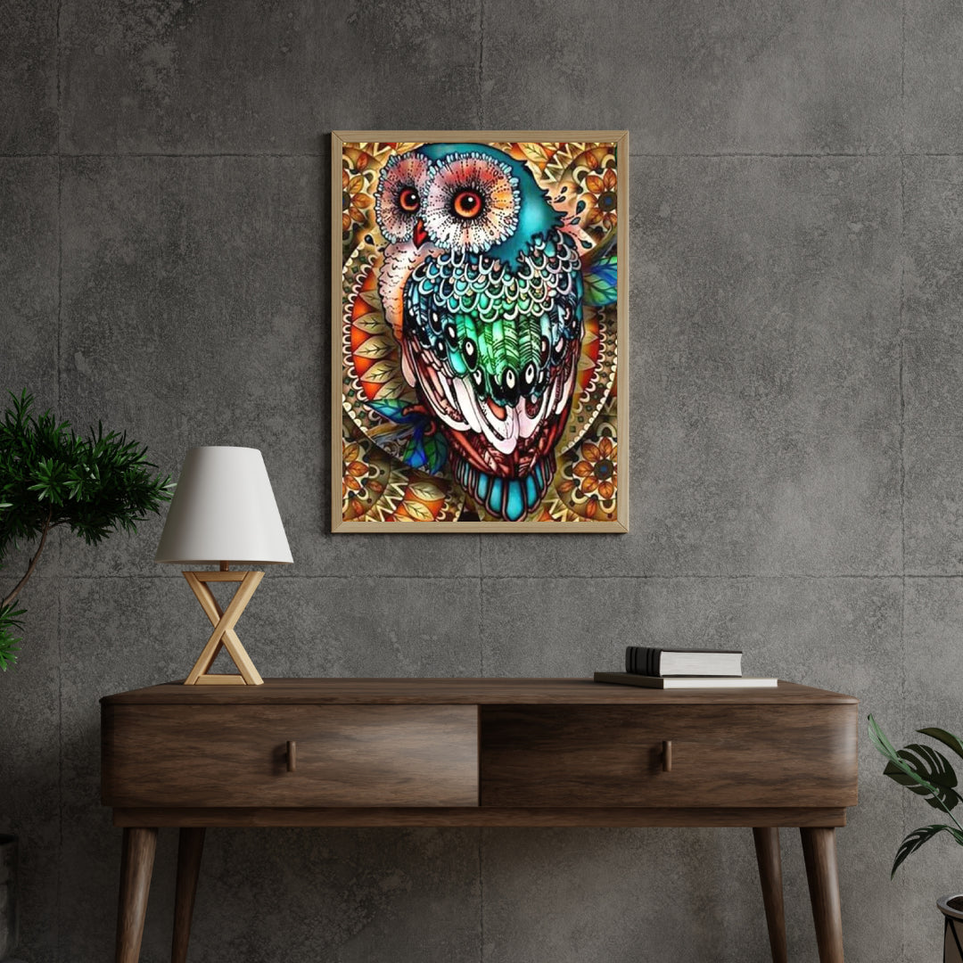 Diamantmaleri Farverig Ugle - SEOS Shop ®