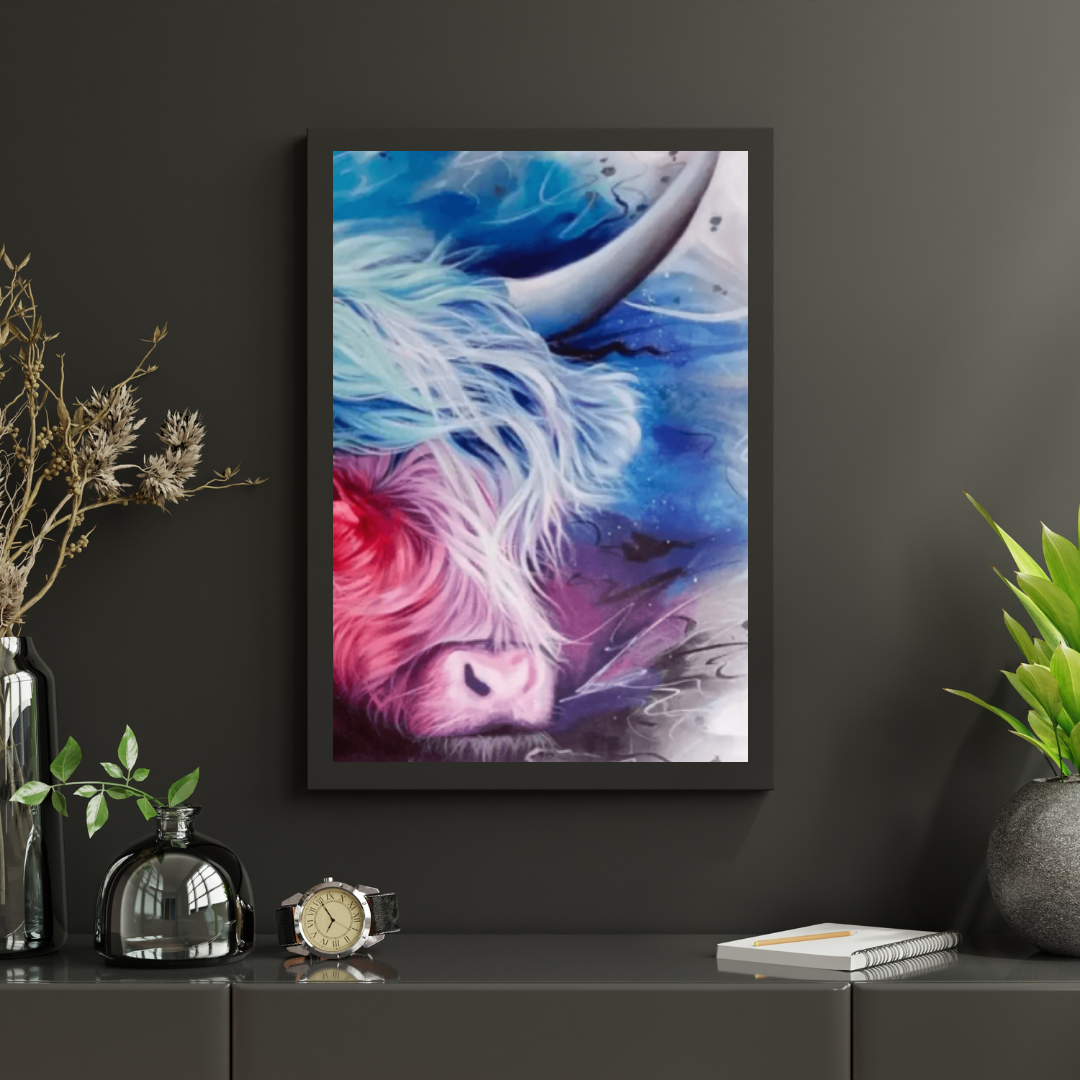 Diamantmaleri Farverig Skotsk Højlander - SEOS Shop ®