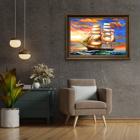 Diamantmaling Farverig Sejlbåd - SEOS Shop ®