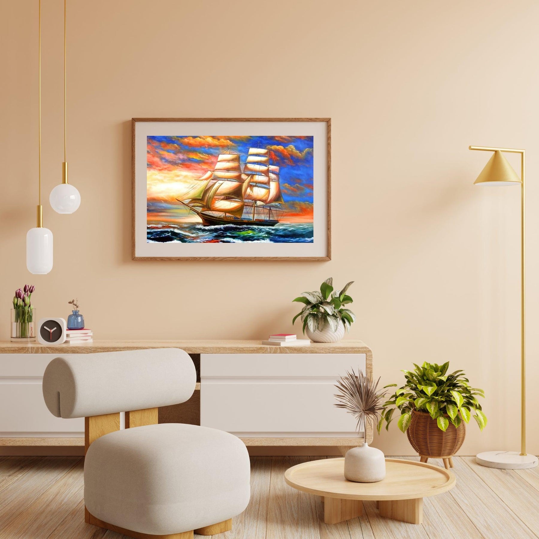 Diamantmaling Farverig Sejlbåd - SEOS Shop ®