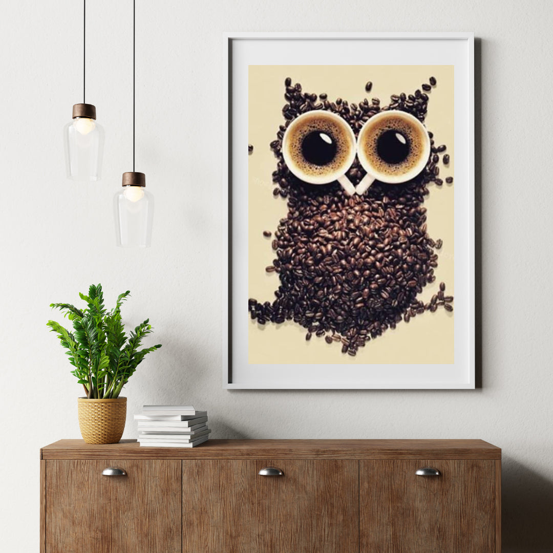 Diamantmaleri Kaffebønne Ugle - SEOS Shop ®