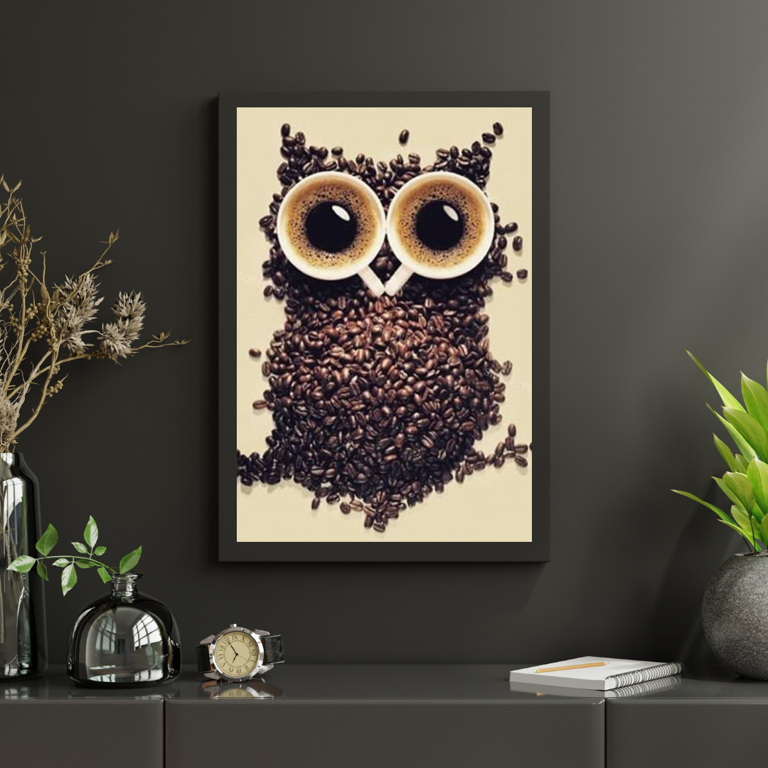 Diamantmaleri Kaffebønne Ugle - SEOS Shop ®