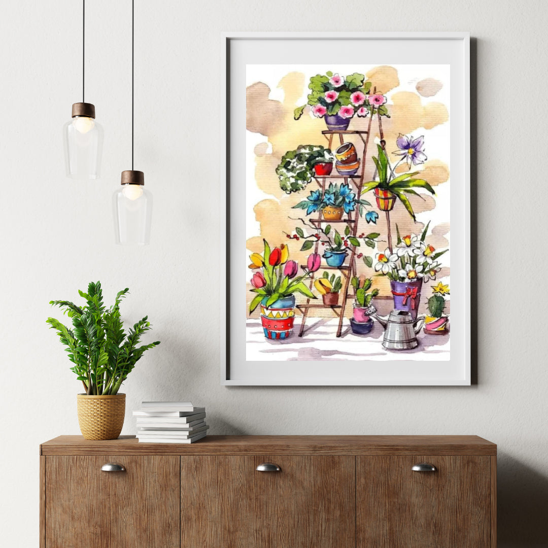 Diamantmalingsstige med blomster - SEOS Shop ®