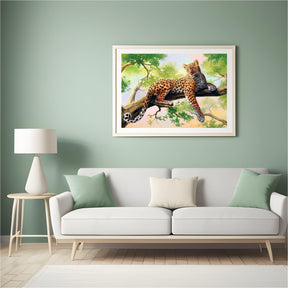 Diamantmaling Liggende Leopard - SEOS Shop ®