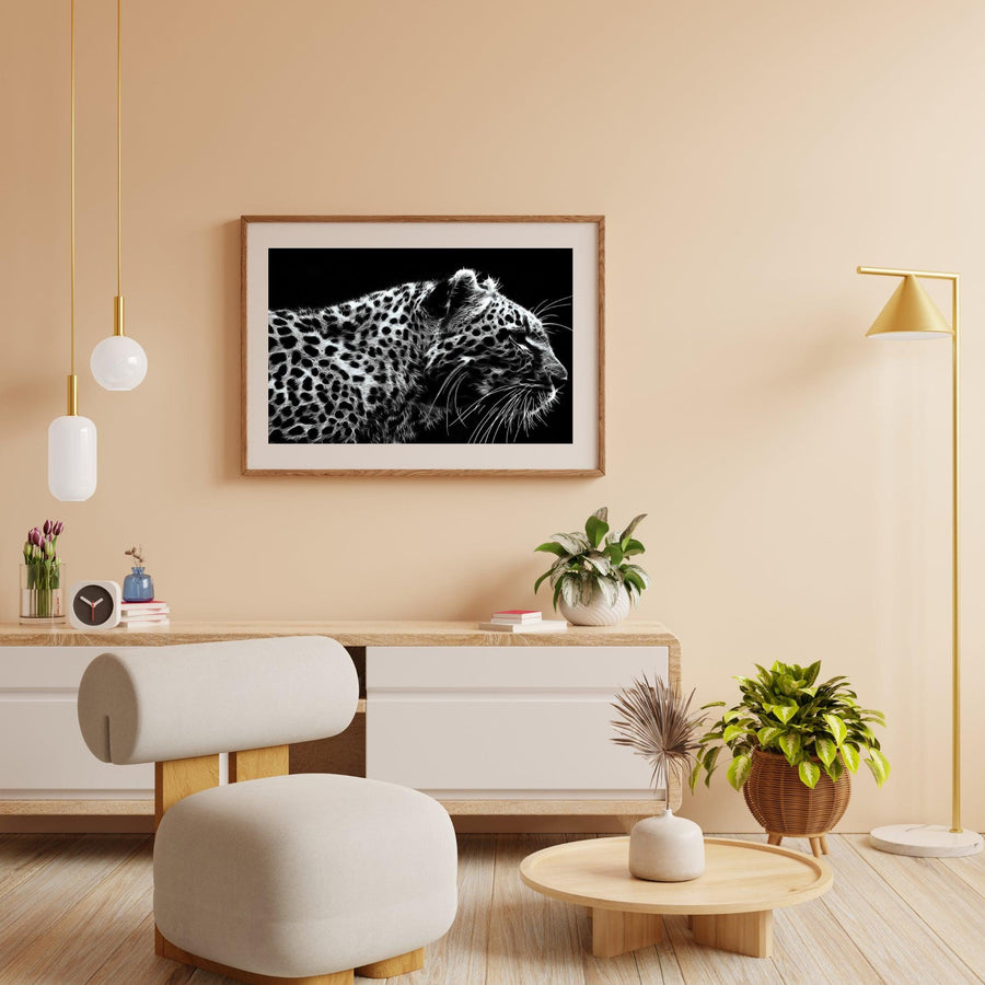 Diamantmaleri Leopard Sort og Hvid - SEOS Shop ®