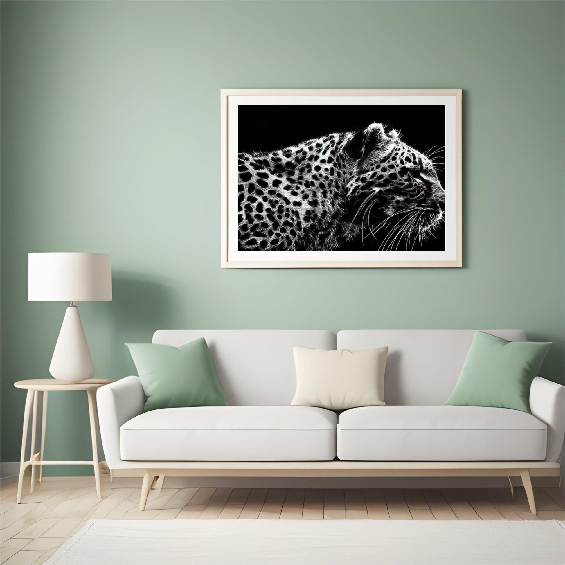 Diamantmaleri Leopard Sort og Hvid - SEOS Shop ®