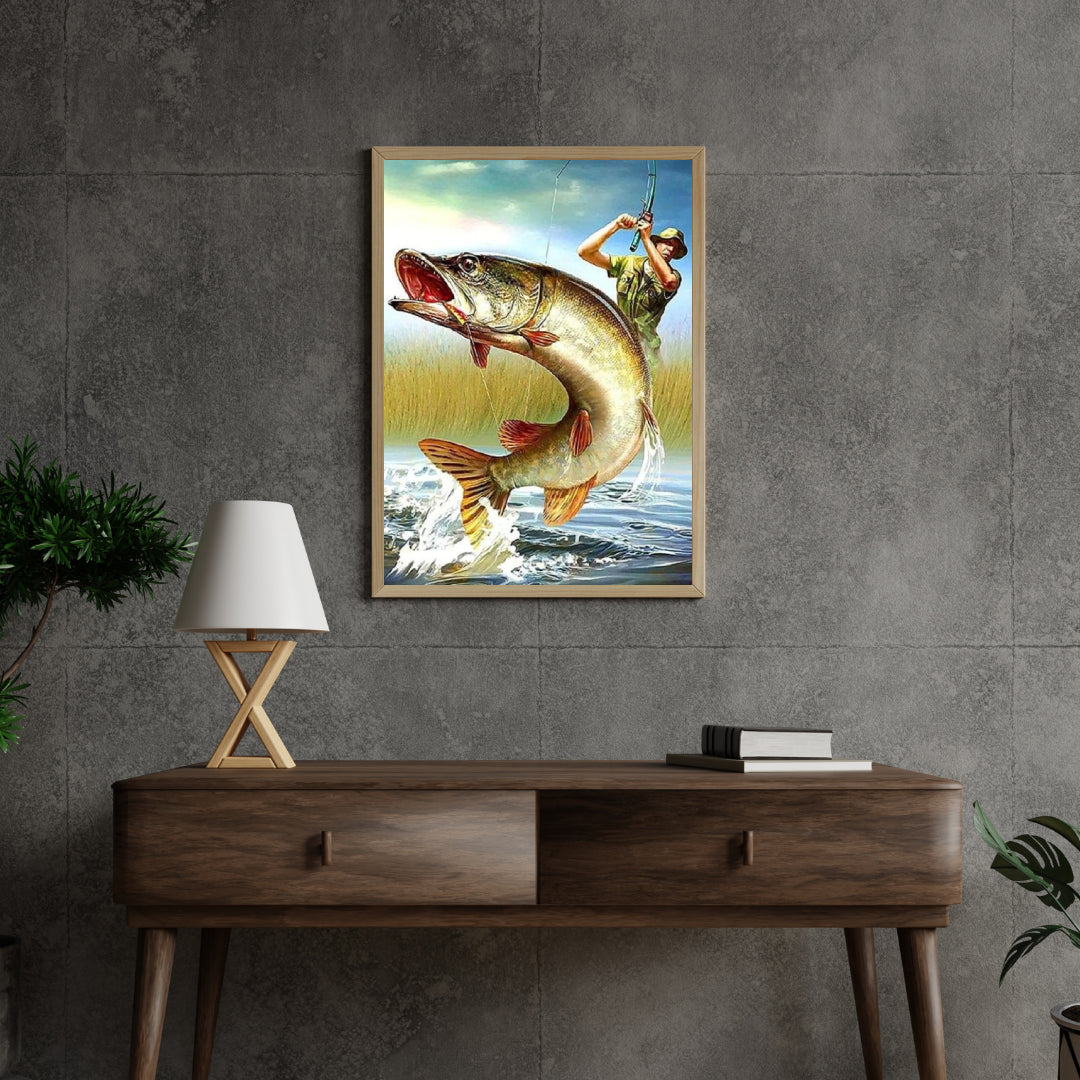 Diamantmaling Mænd der fanger fisk - SEOS Shop ®