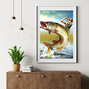 Diamantmaling Mænd der fanger fisk - SEOS Shop ®