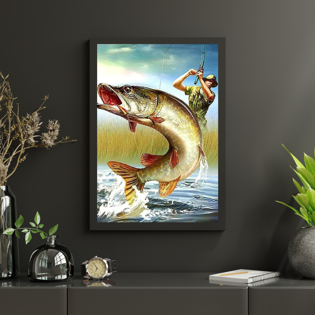 Diamantmaling Mænd der fanger fisk - SEOS Shop ®