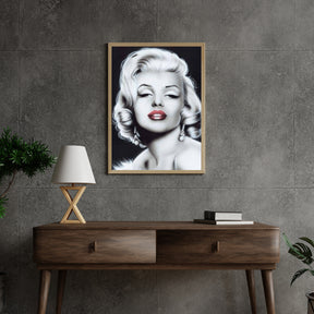 Diamantmaleri Marilyn Monroe i sort-hvid - SEOS Shop ®
