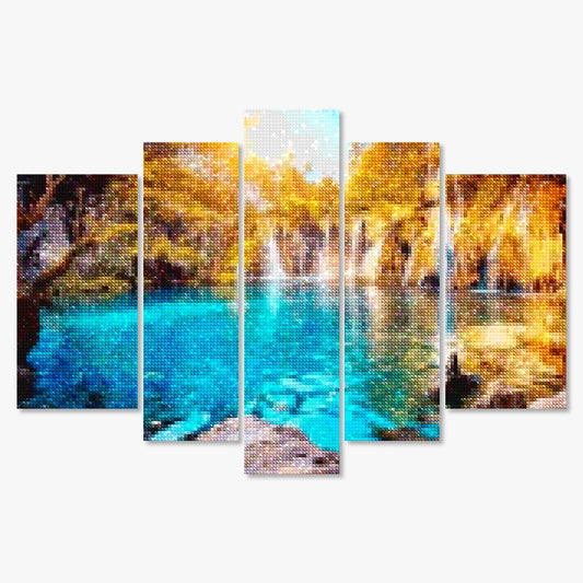 Diamantmaling Sø i sollys 5 dele - SEOS Shop ®