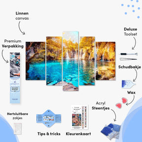 Diamantmaling Sø i sollys 5 dele - SEOS Shop ®
