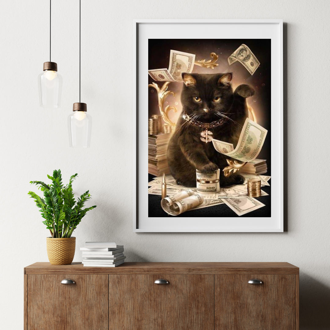 Diamantmaleri Moderne Sort Kat - SEOS Shop ®