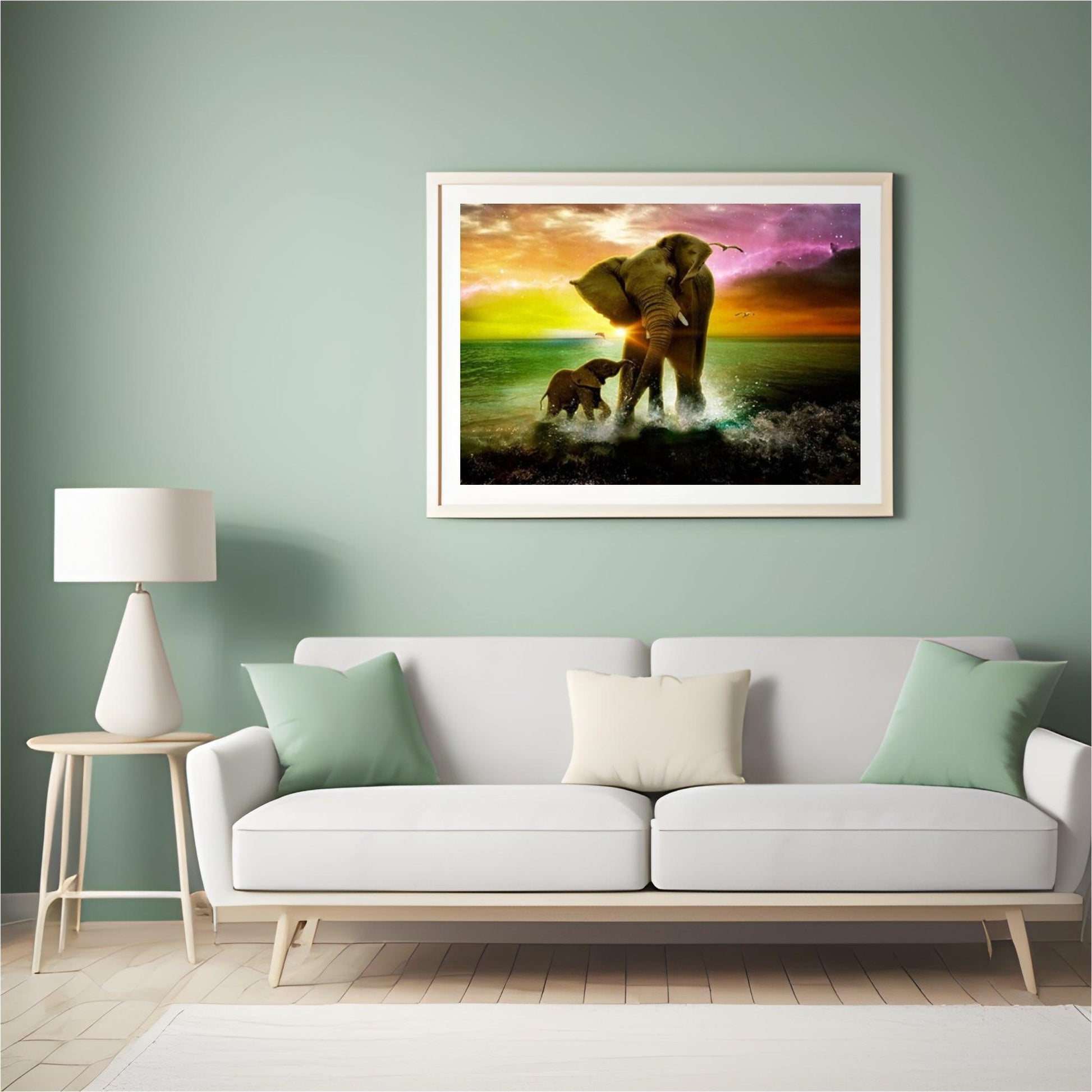 Diamantmaling Elefant med Kalv - SEOS Shop®