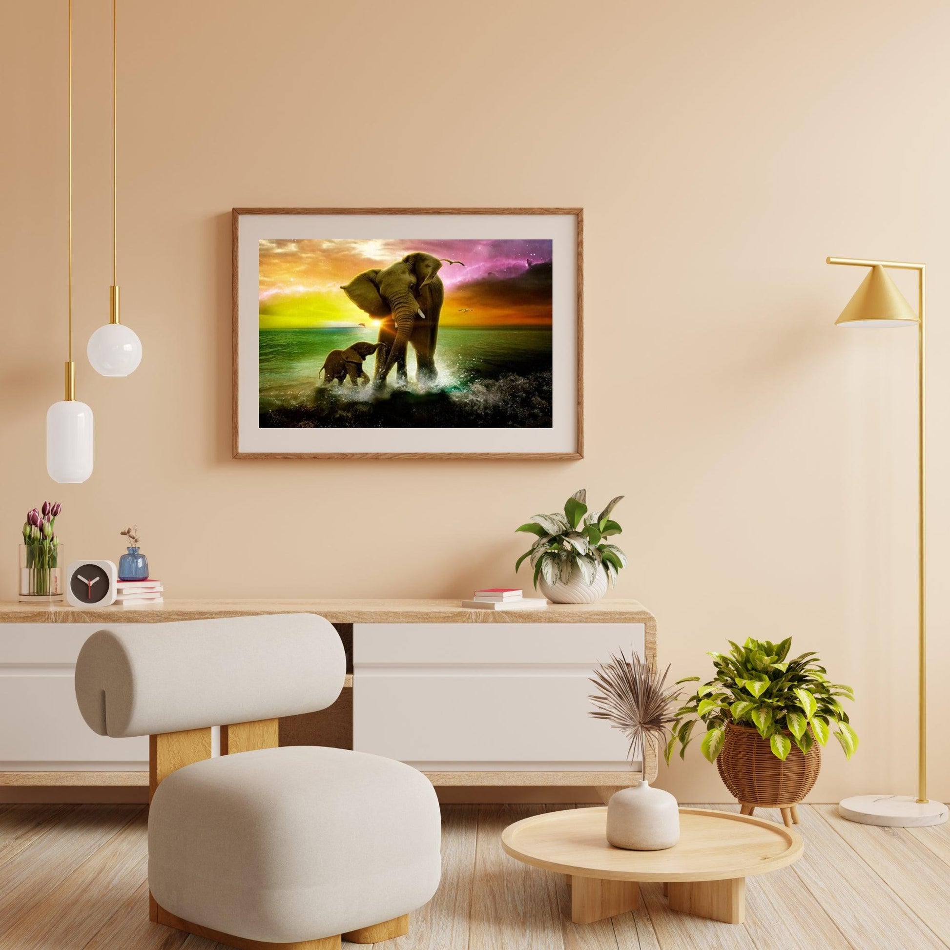Diamantmaling Elefant med Kalv - SEOS Shop®
