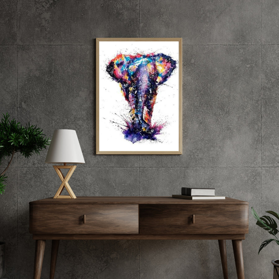 Diamantmaling Elefant med mange forskellige farver - SEOS Shop®