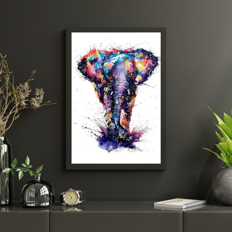 Diamantmaling Elefant med mange forskellige farver - SEOS Shop®