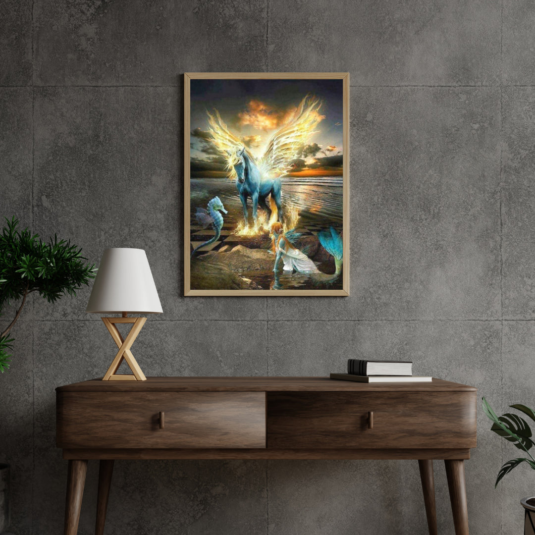 Diamantmaling Hest Havfrue og Søhest - SEOS Shop ®