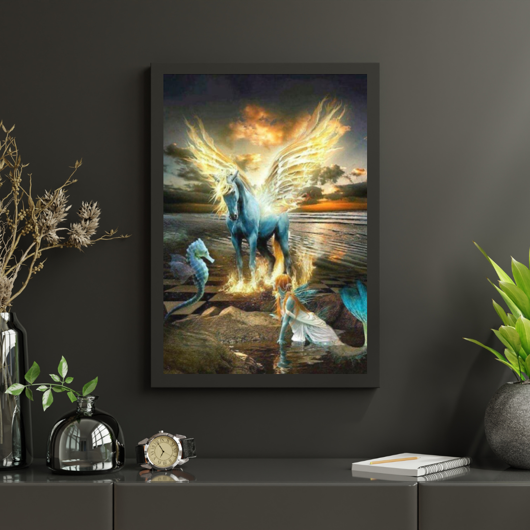 Diamantmaling Hest Havfrue og Søhest - SEOS Shop ®
