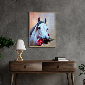 Diamantmaling Hest med Rose - SEOS Shop ® 
