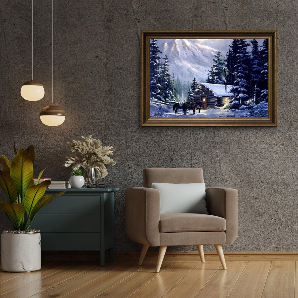 Diamantmaling Heste i en hytte - SEOS Shop ® 