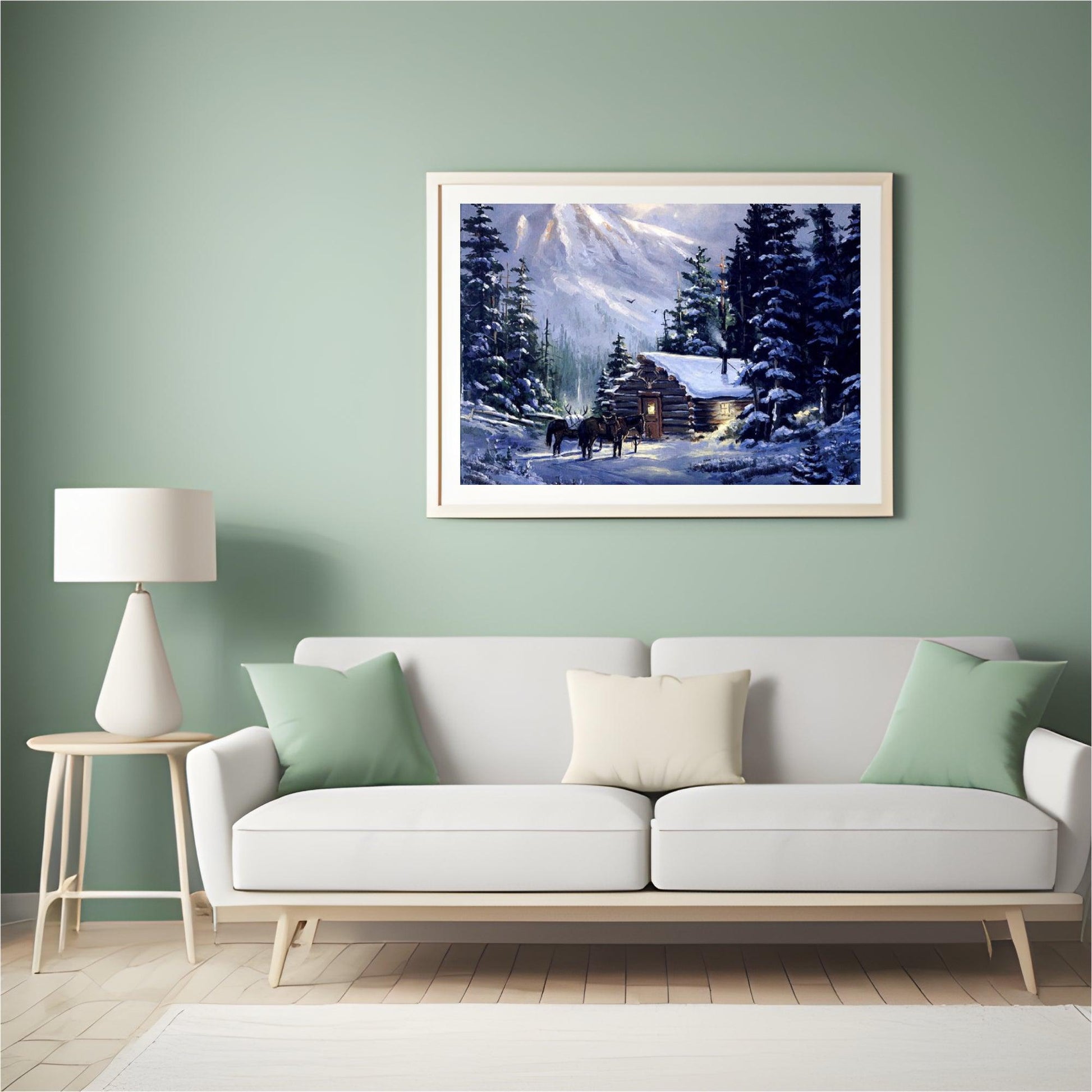 Diamantmaling Heste i en hytte - SEOS Shop ® 