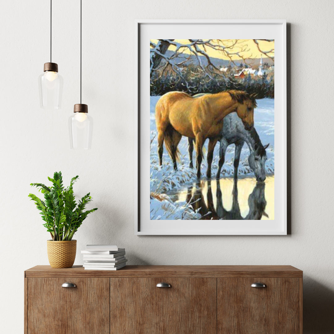 Diamantmaling Heste Drikkevand - SEOS Shop ®