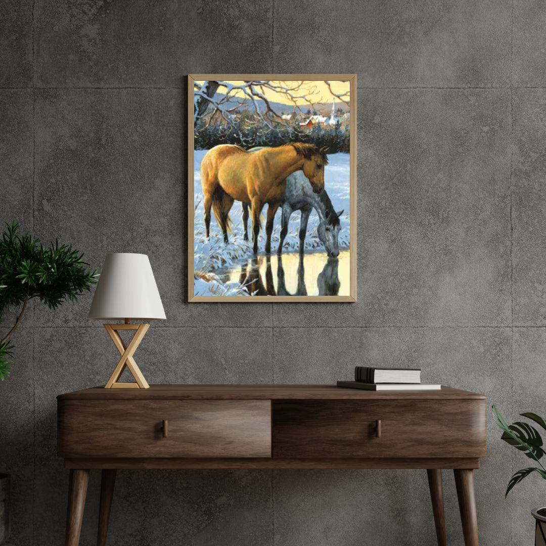 Diamantmaling Heste Drikkevand - SEOS Shop ®