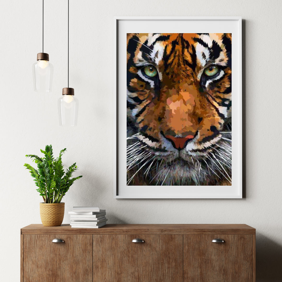 Diamantmalingssæt med smukt tigerhoved - SEOS Shop ®