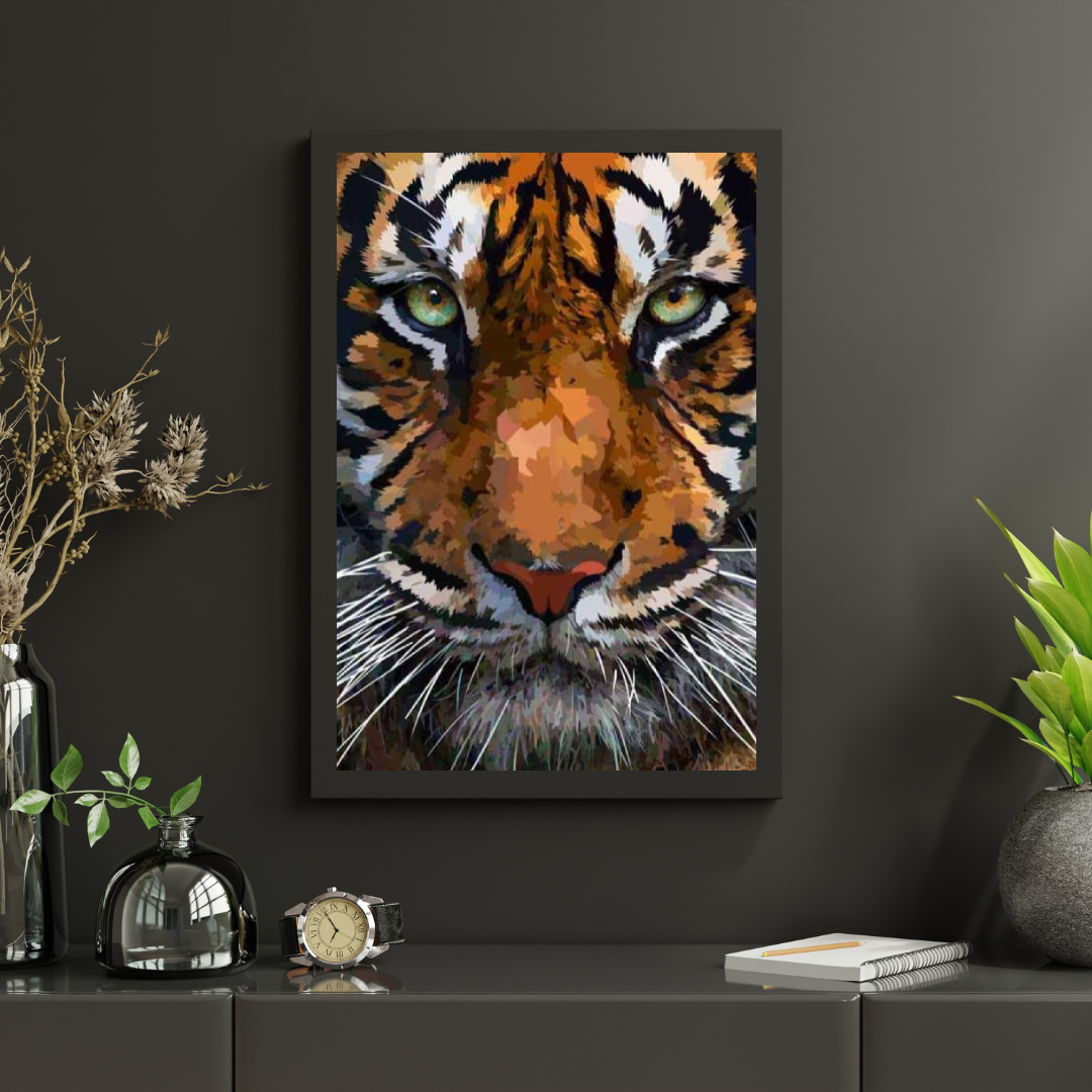 Diamantmalingssæt med smukt tigerhoved - SEOS Shop ®