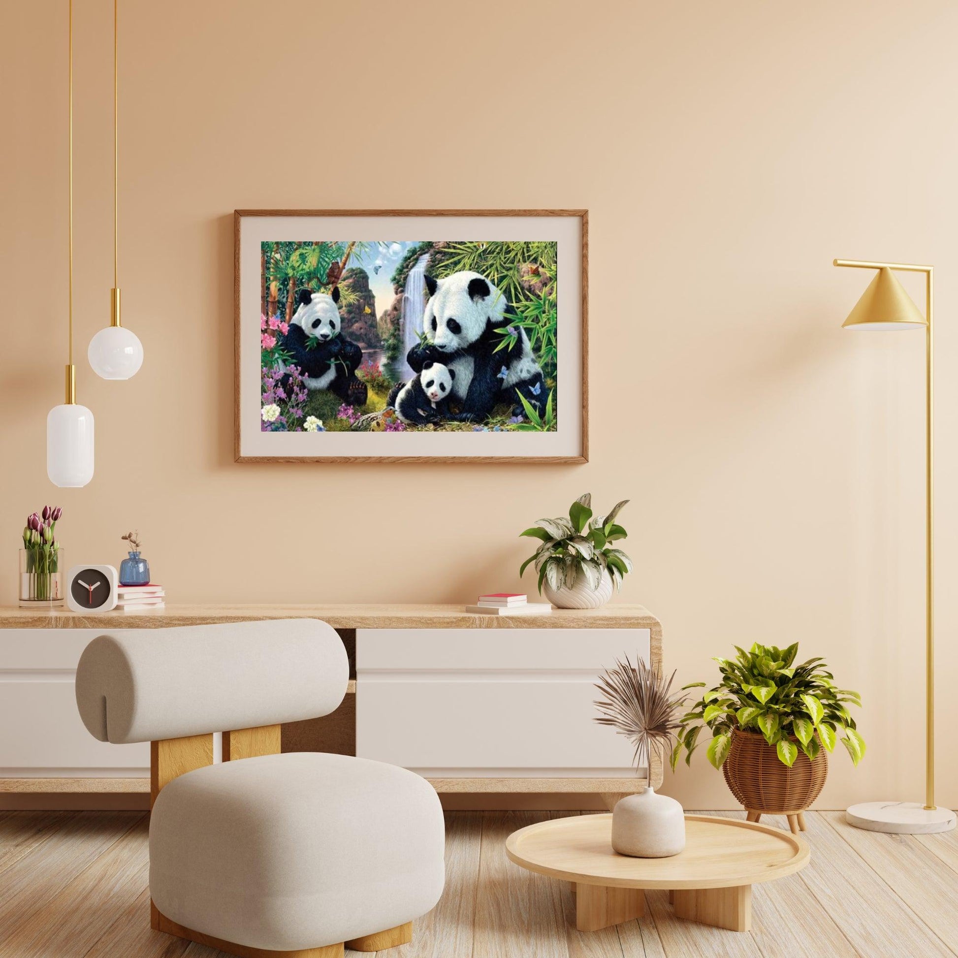 Diamantmaling Pandaer Spiser Bambus - SEOS Shop ®
