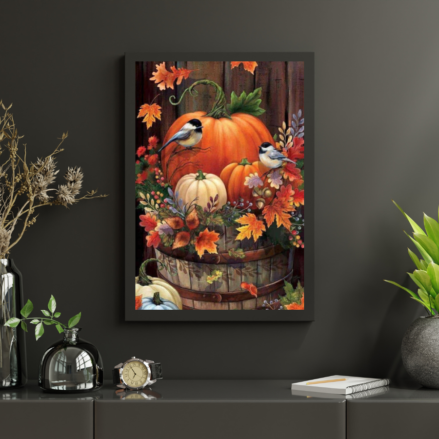 Diamantmaling Græskar og Fugle - SEOS Shop ®