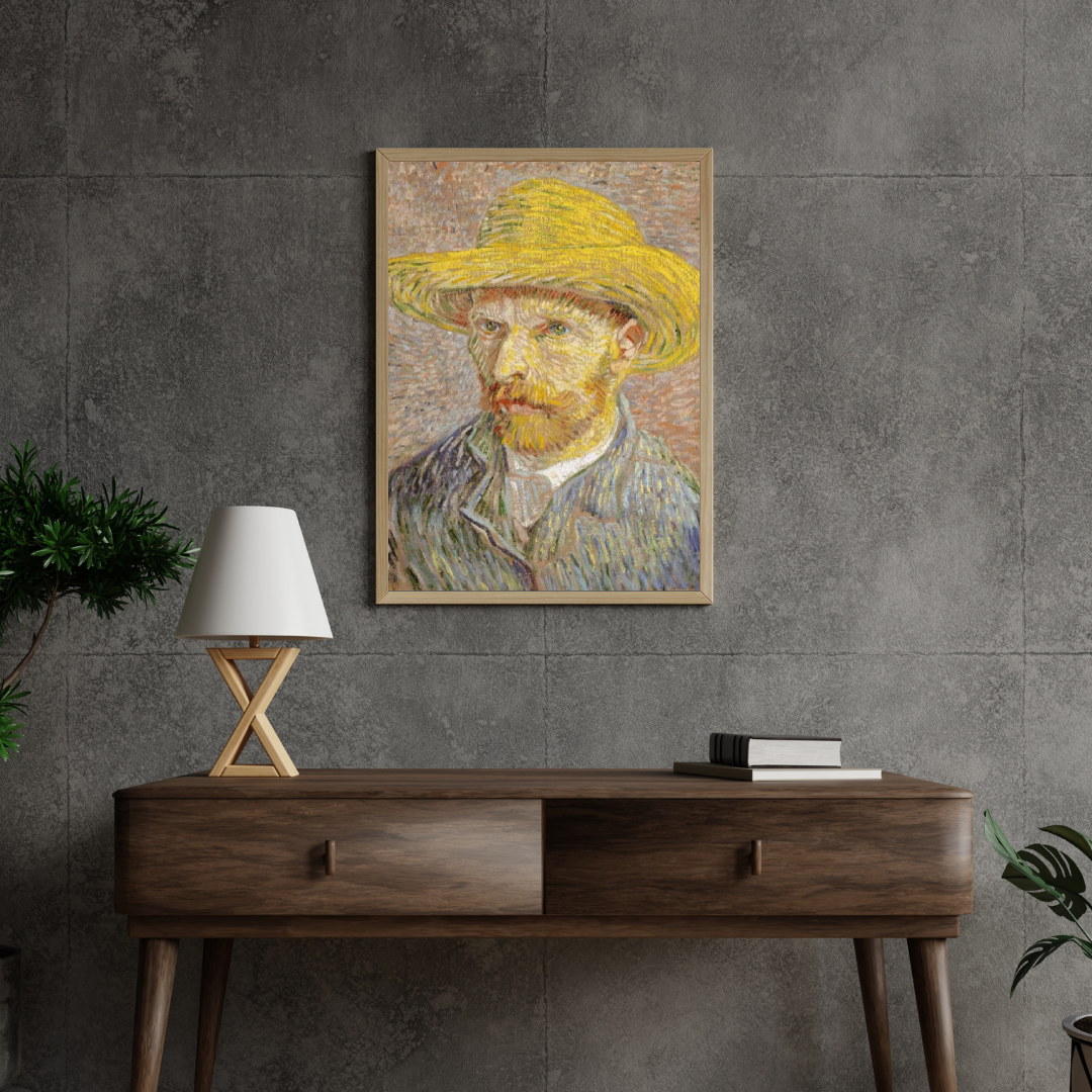 Diamantmaleri Portræt Vincent van Gogh med stråhat - SEOS Shop ®