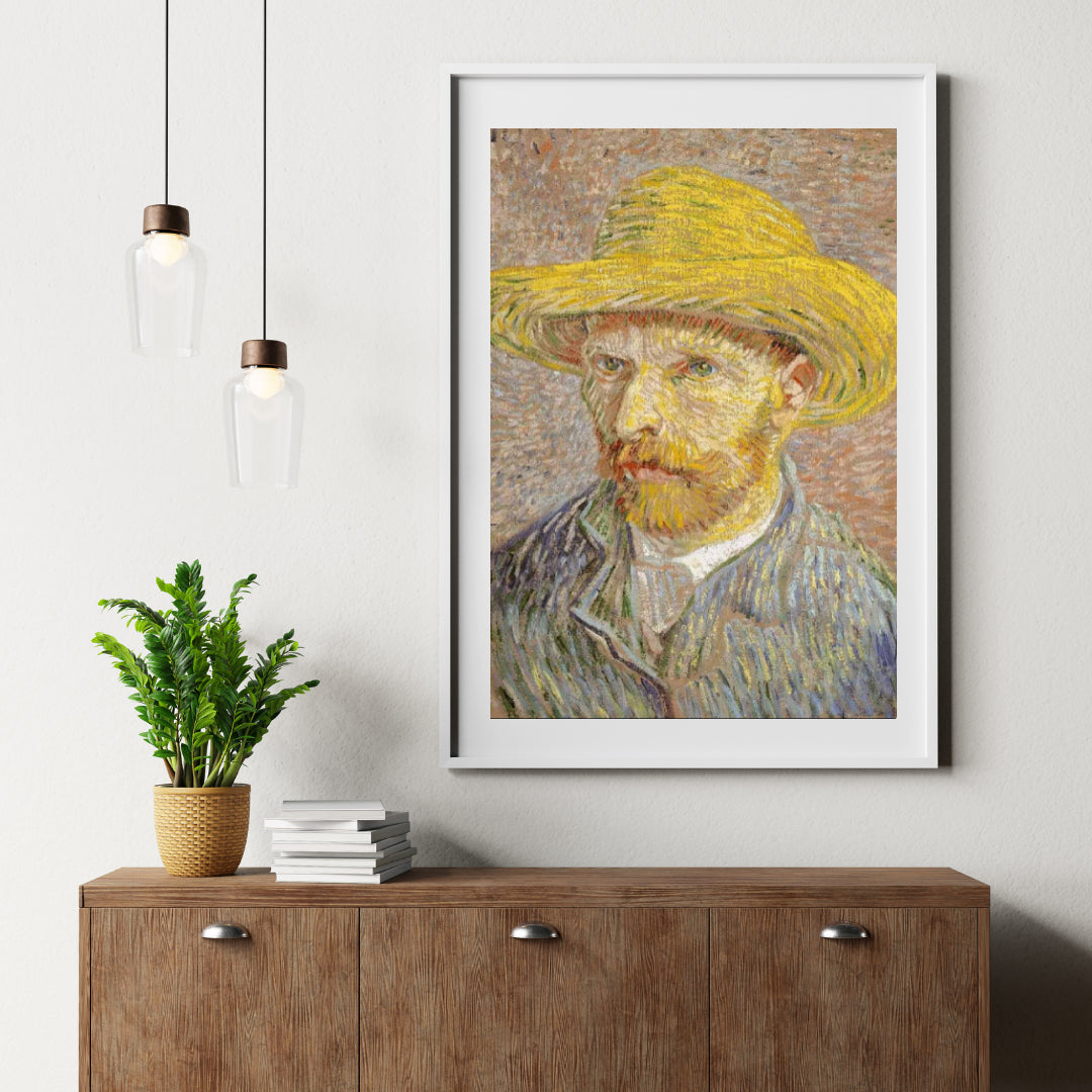 Diamantmaleri Portræt Vincent van Gogh med stråhat - SEOS Shop ®