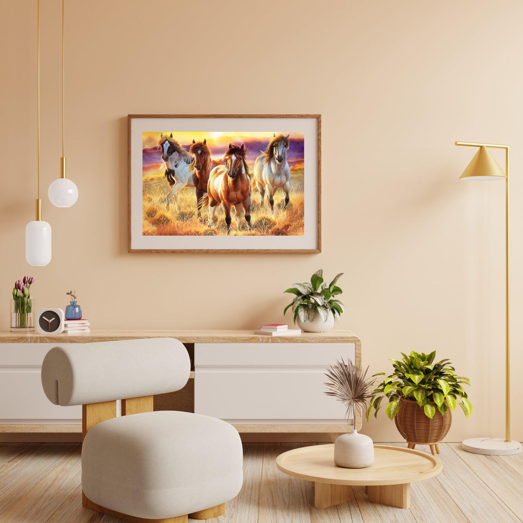 Diamantmaling Smukke Heste på en Mark - SEOS Shop ®